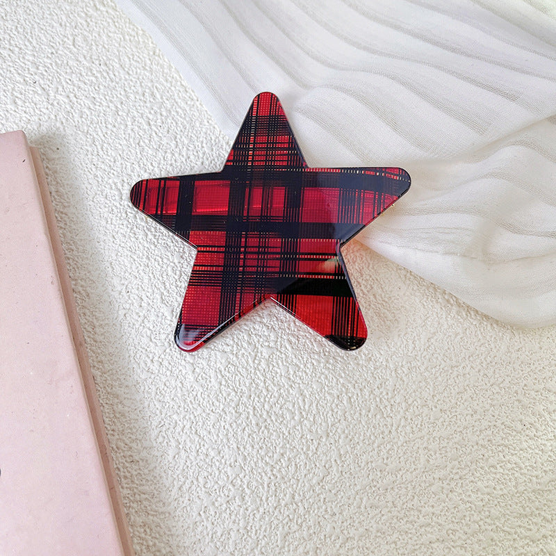 Wholesale Plaid Vintage Acetate Bow Hair Clip